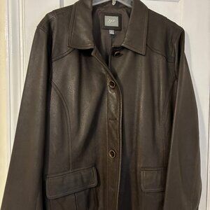 J.Jill Leather Women's Blazer - XL